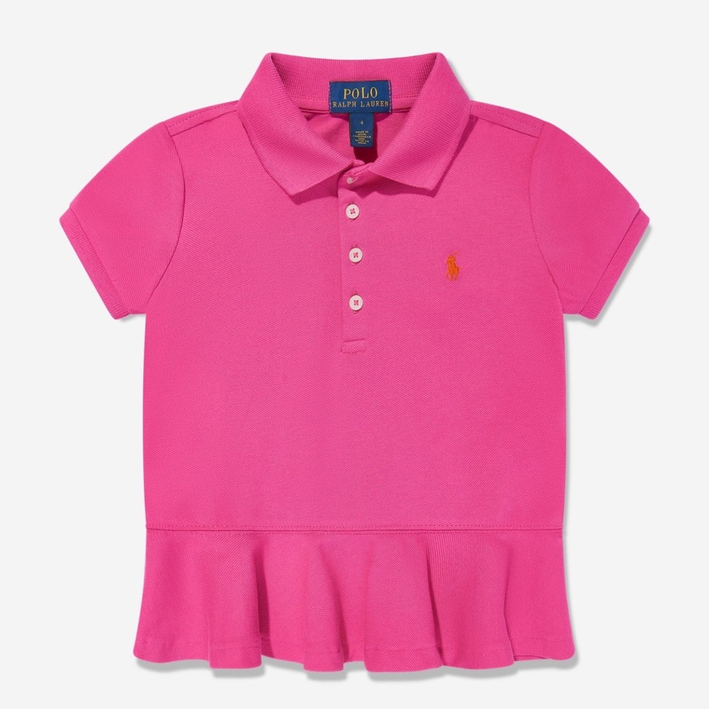 Ralph Lauren Pink Kids Polo with Peplum